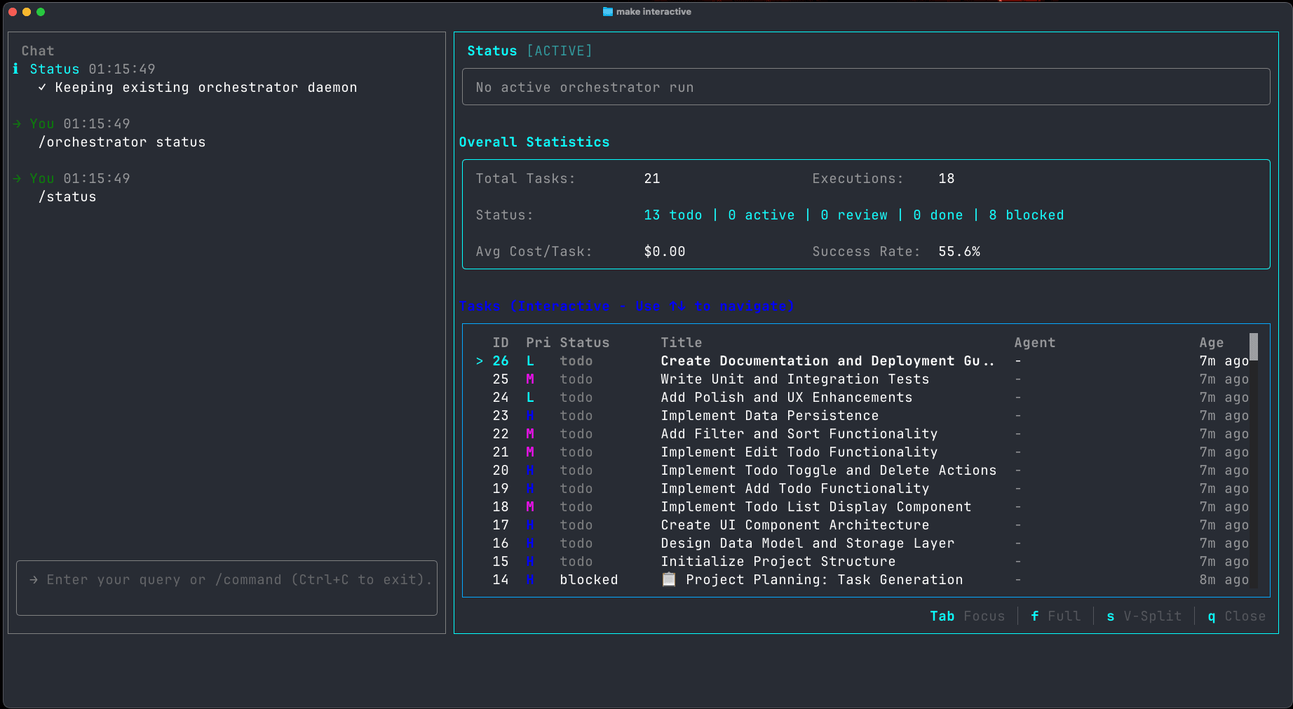 AgentLoop Agents Status